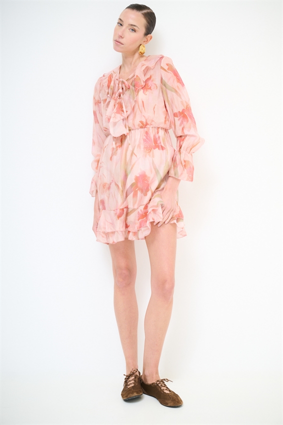 ABITO CORTO CON DOPPIA BALZA A FANTASIA