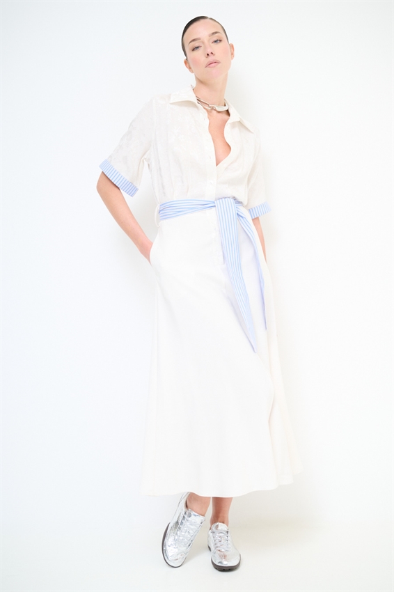 ABITO BICOLOR CON PASSAMANERIA