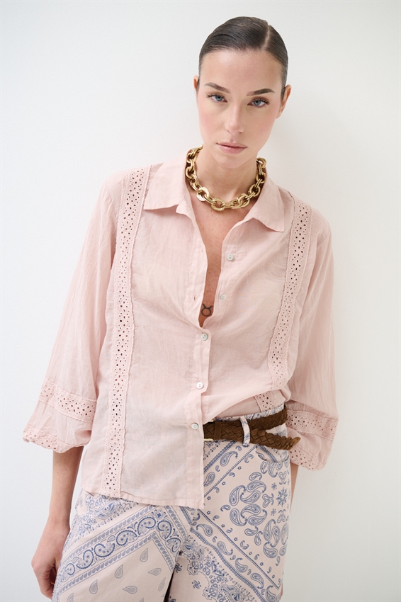 CAMICIA CON INSERTI PASSAMANERIA