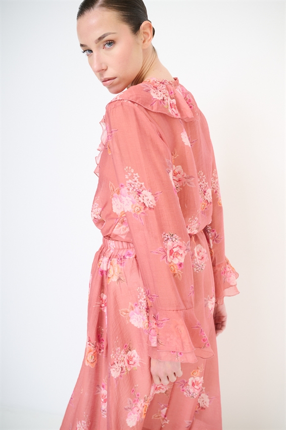 BLUSA CON VOLANT A FANTASIA