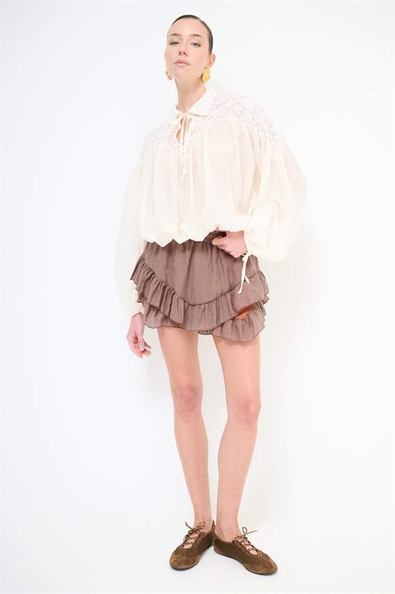 BLUSA INSERTO MACRAME BURRO