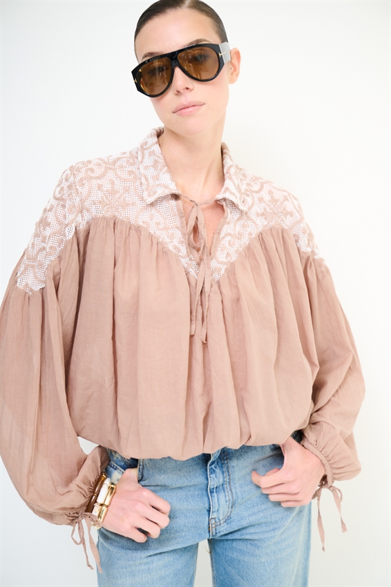 BLUSA INSERTO MACRAME TERRA