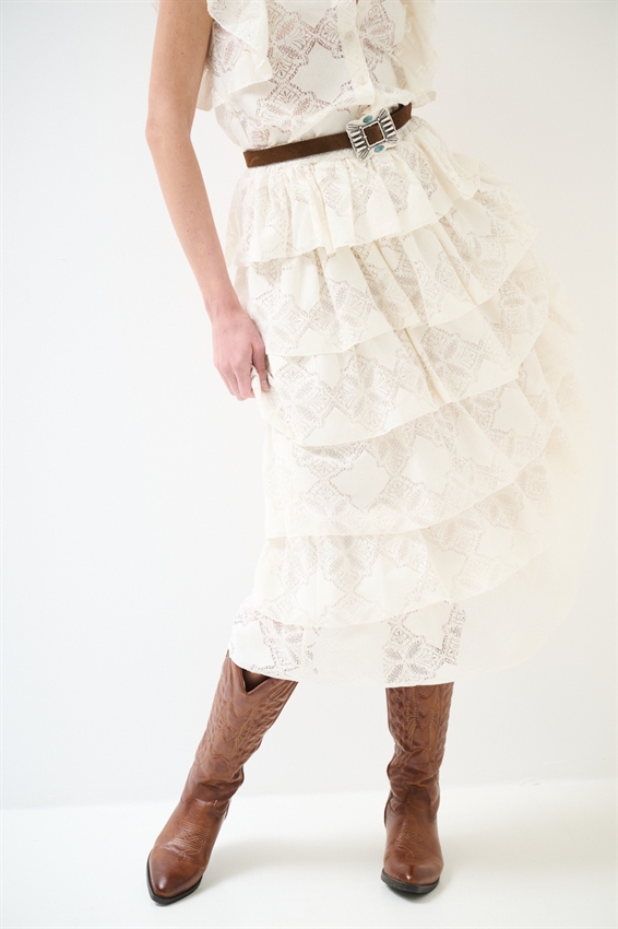 GONNA LUNGA A BALZE CON RICAMO