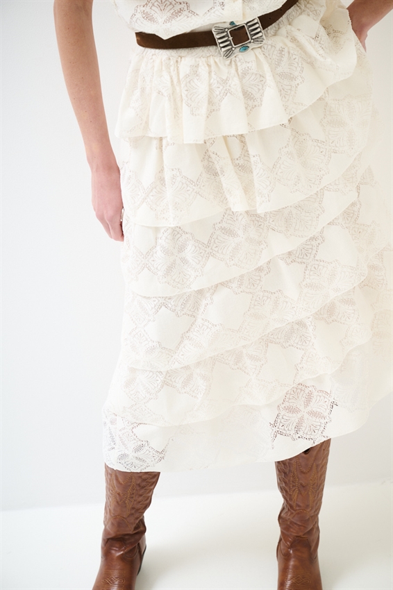 GONNA LUNGA A BALZE CON RICAMO