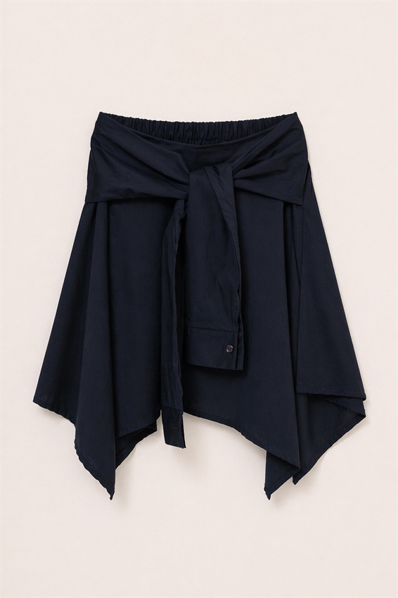 MINIGONNA A PUNTE CON MANICHE IN VITA