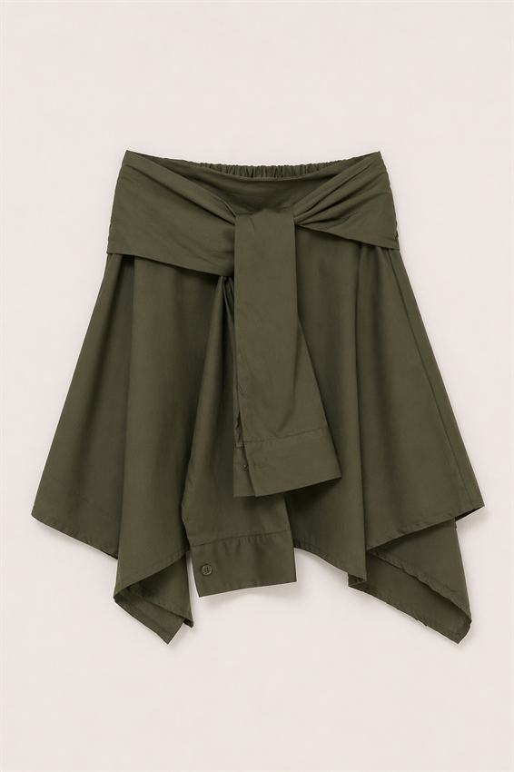 MINIGONNA A PUNTE CON MANICHE IN VITA