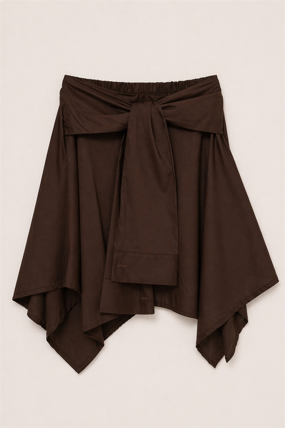 MINIGONNA A PUNTE CON MANICHE IN VITA