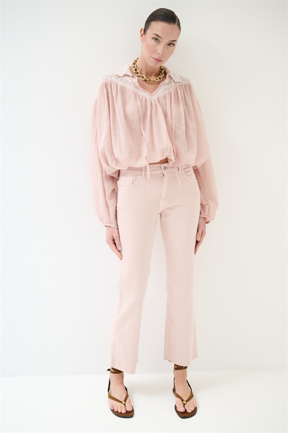 PANTALONE BULL FLARE CROP ROSA
