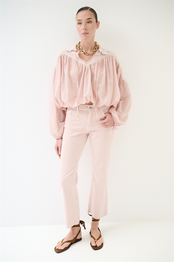 PANTALONE BULL FLARE CROP ROSA