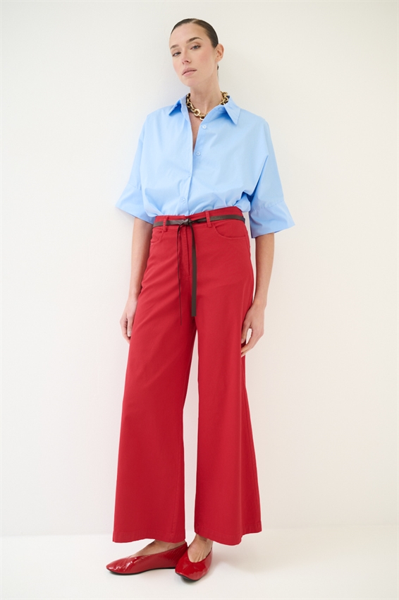 PANTA PALAZZO CON CINTURA