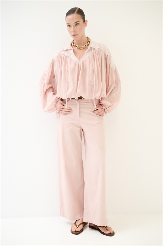 PANTA PALAZZO CON CINTURA