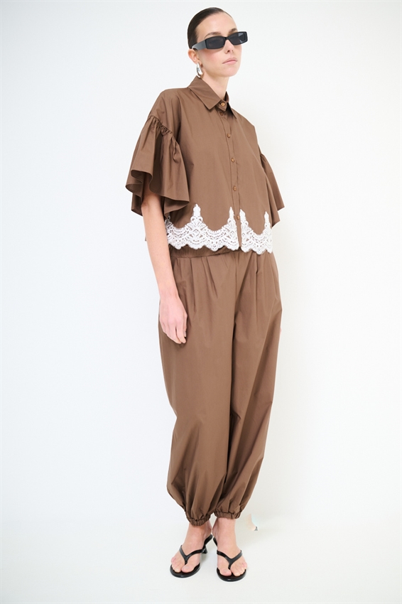 PANTALONE IN TELA PARACADUTE CON ELASTICO