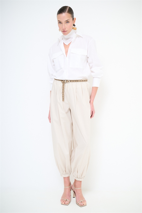 PANTALONE IN TELA PARACADUTE CON ELASTICO