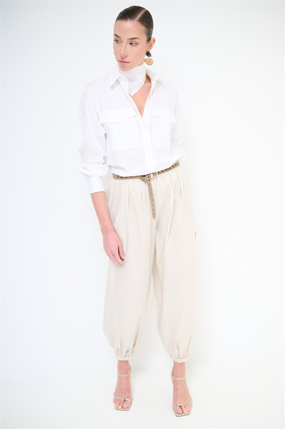 PANTALONE IN TELA PARACADUTE CON ELASTICO