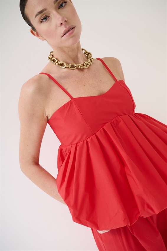 TOP IN TELA PARACADUTE ROSSO