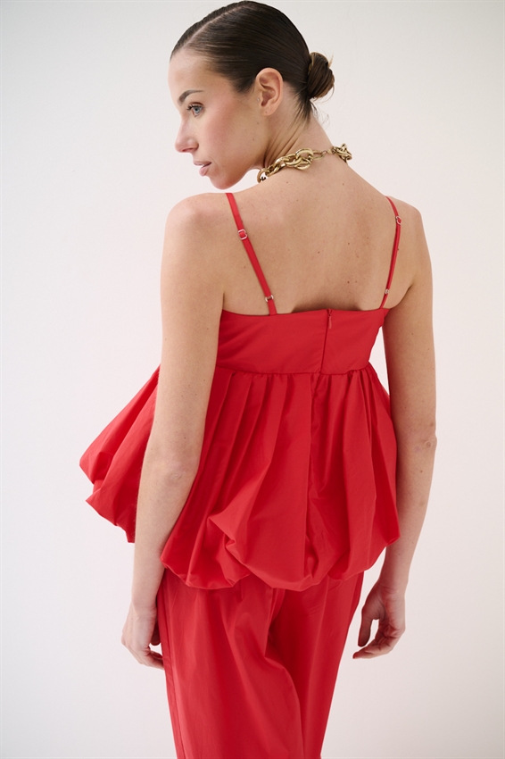 TOP IN TELA PARACADUTE ROSSO