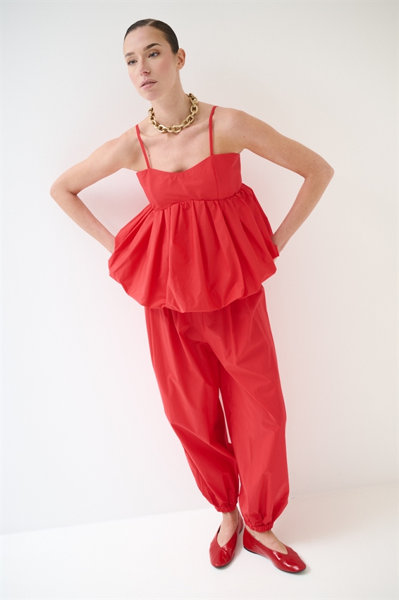 TOP IN TELA PARACADUTE ROSSO