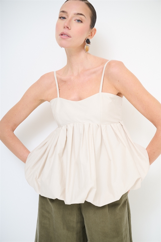 TOP IN TELA PARACADUTE SABBIA