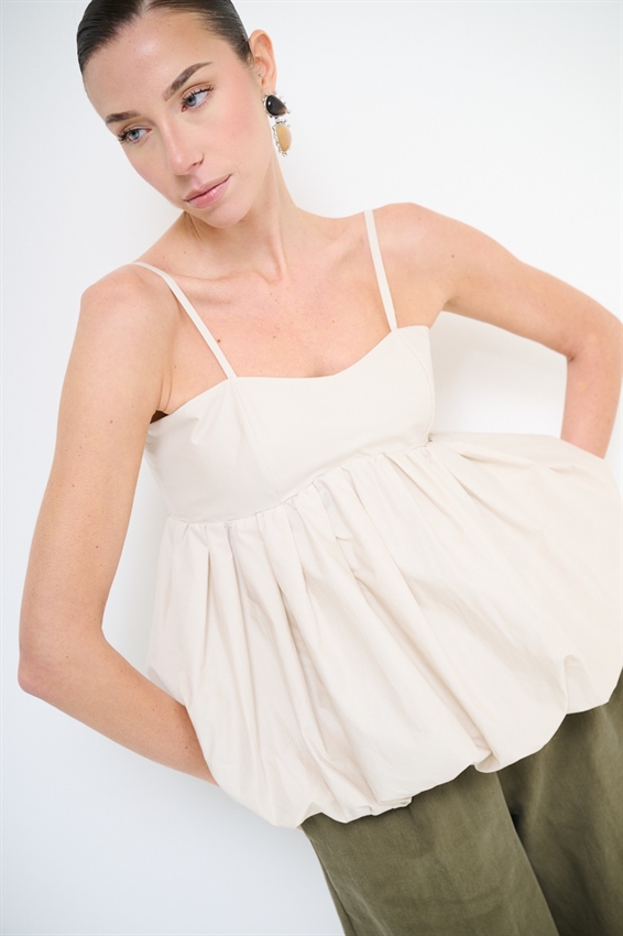 TOP IN TELA PARACADUTE SABBIA