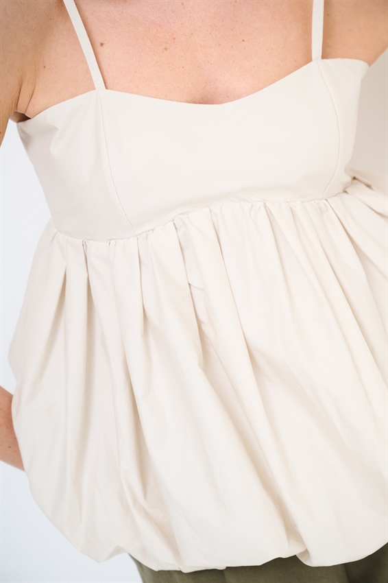 TOP IN TELA PARACADUTE SABBIA