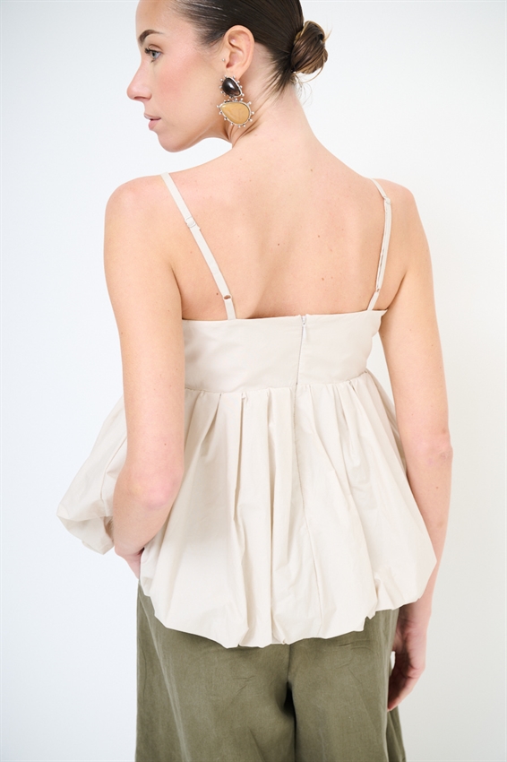 TOP IN TELA PARACADUTE SABBIA