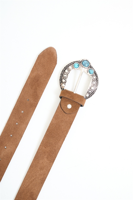 CINTURA IN SUEDE CON CASTONI