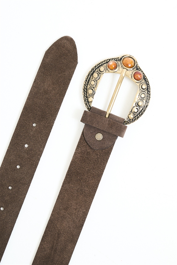 CINTURA IN SUEDE CON CASTONI