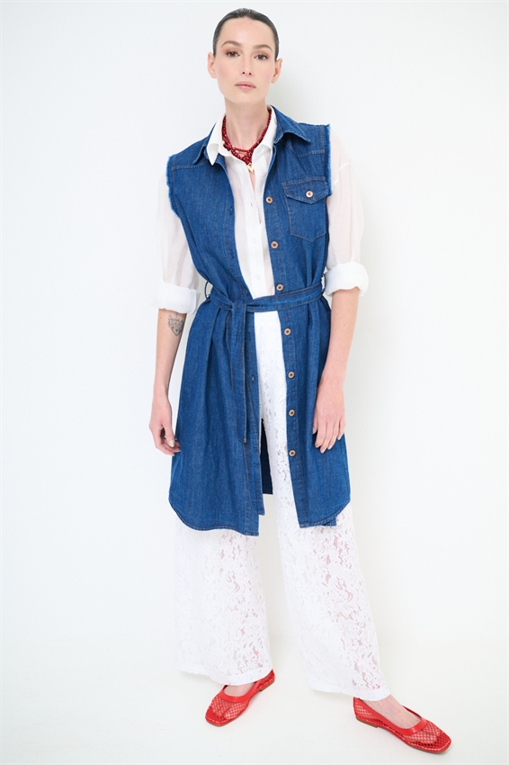 ABITO CHEMISIER IN DENIM LINO