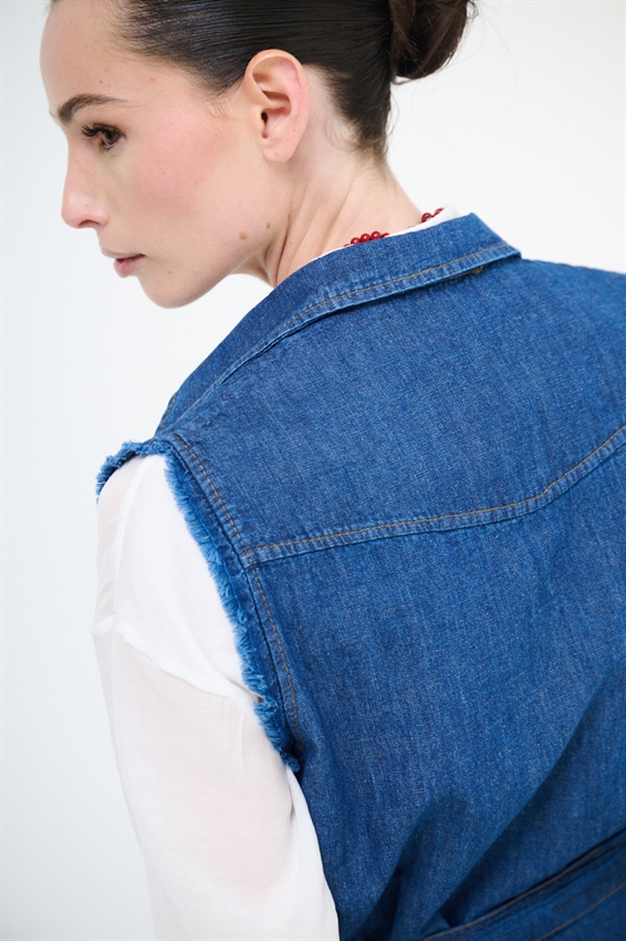 ABITO CHEMISIER IN DENIM LINO