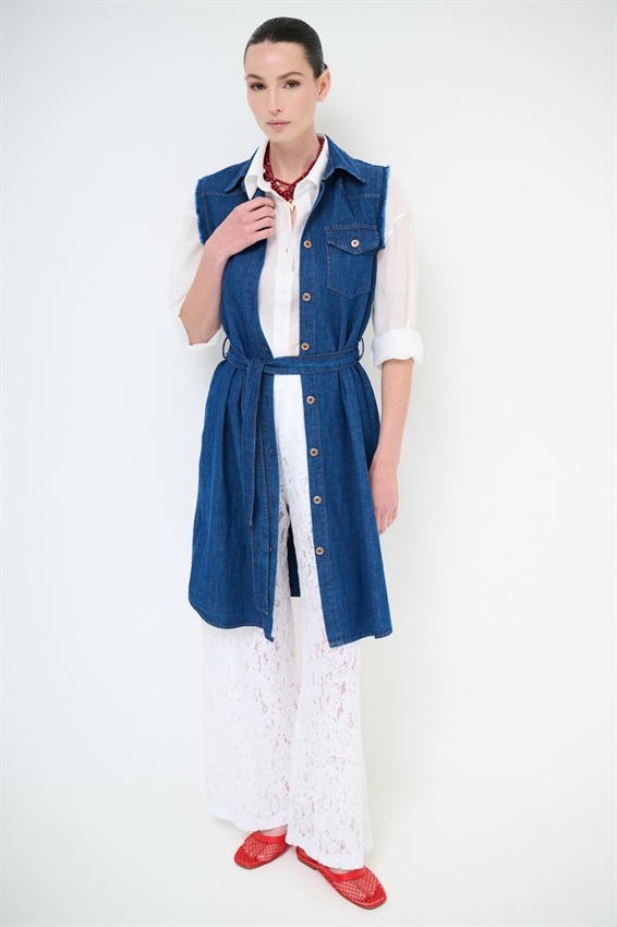 ABITO CHEMISIER IN DENIM LINO