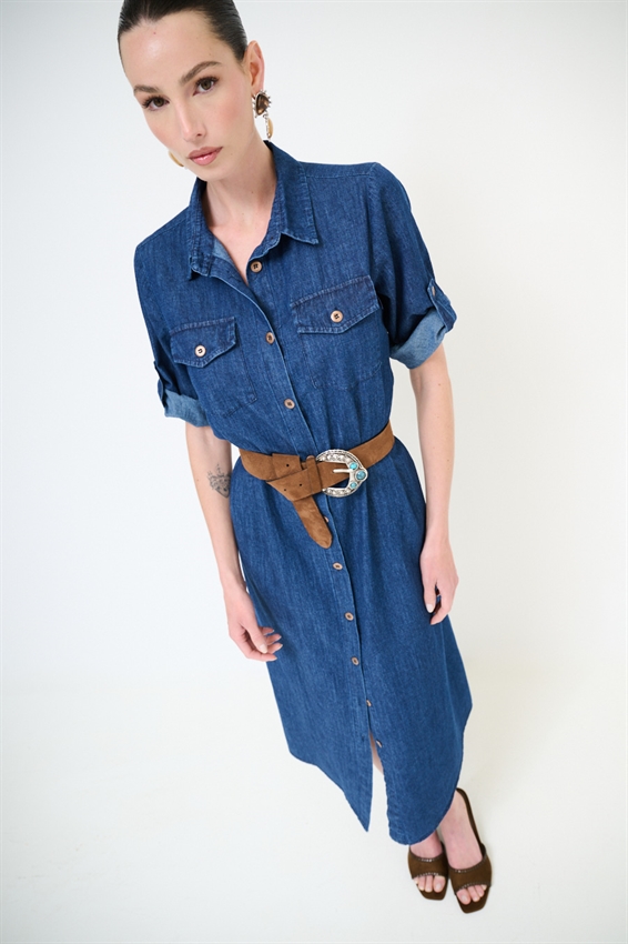 ABITO CHEMISIER IN JEANS DI COTONE