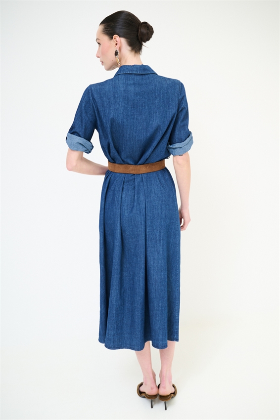 ABITO CHEMISIER IN JEANS DI COTONE