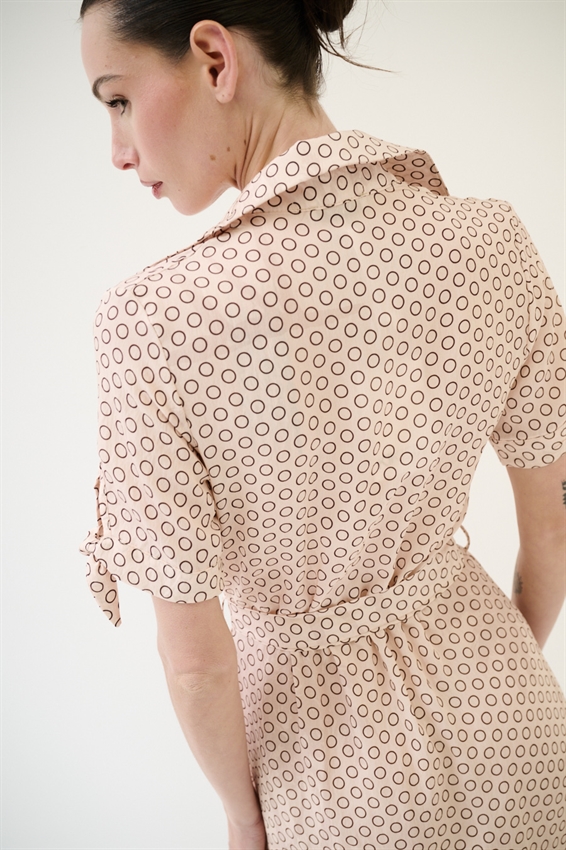 ABITO CHEMISIER CON NODO MANICA A FANTASIA