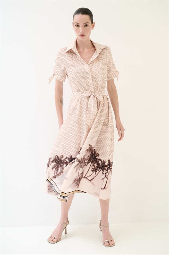 ABITO CHEMISIER CON NODO MANICA A FANTASIA