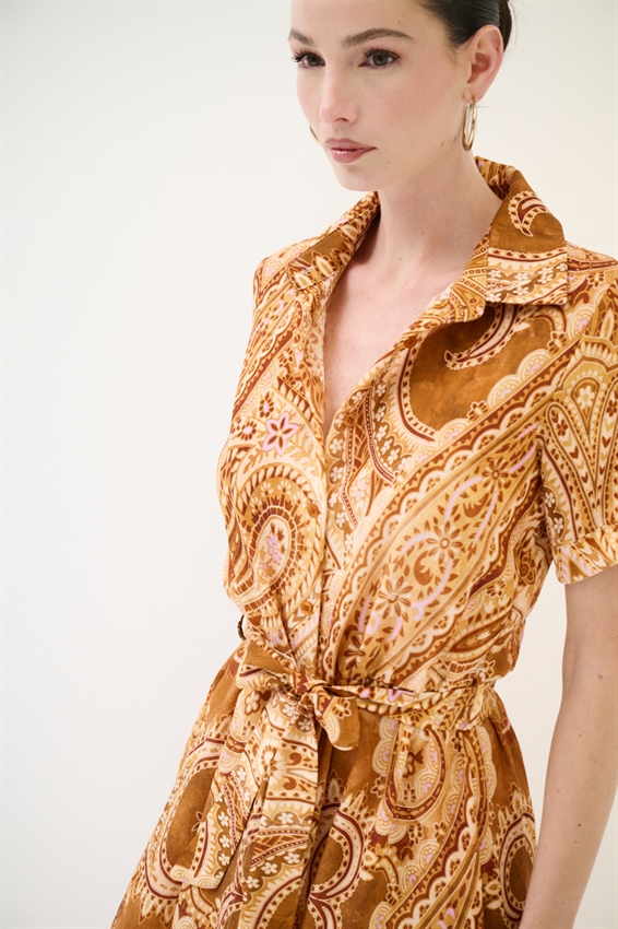 ABITO CHEMISIER CON NODO MANICA A FANTASIA