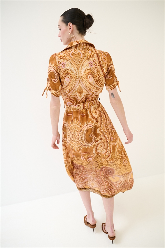 ABITO CHEMISIER CON NODO MANICA A FANTASIA