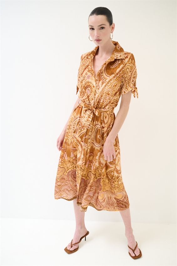 ABITO CHEMISIER CON NODO MANICA A FANTASIA