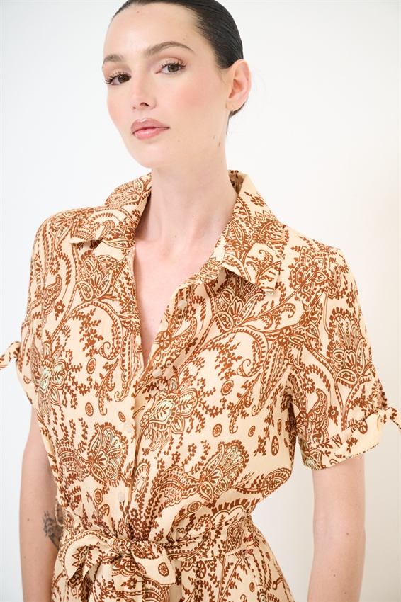 ABITO CHEMISIER CON NODO MANICA A FANTASIA