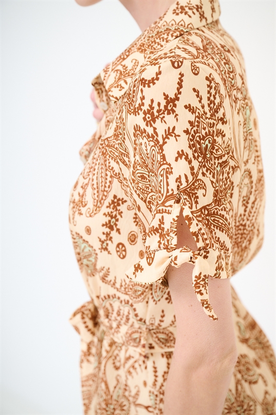 ABITO CHEMISIER CON NODO MANICA A FANTASIA