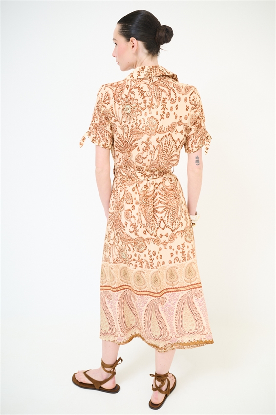 ABITO CHEMISIER CON NODO MANICA A FANTASIA