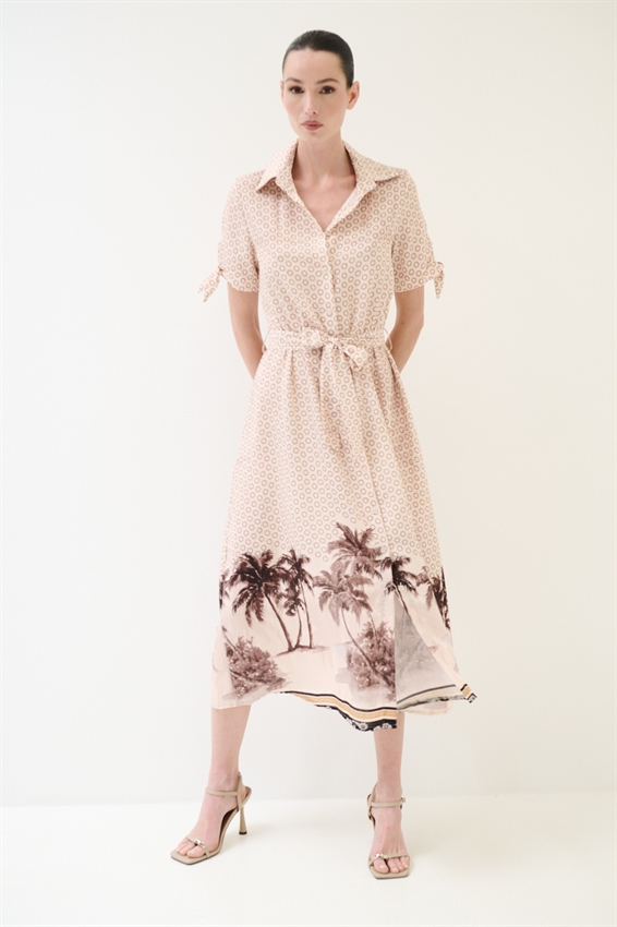 ABITO CHEMISIER CON NODO MANICA A FANTASIA