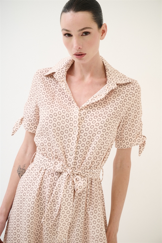 ABITO CHEMISIER CON NODO MANICA A FANTASIA