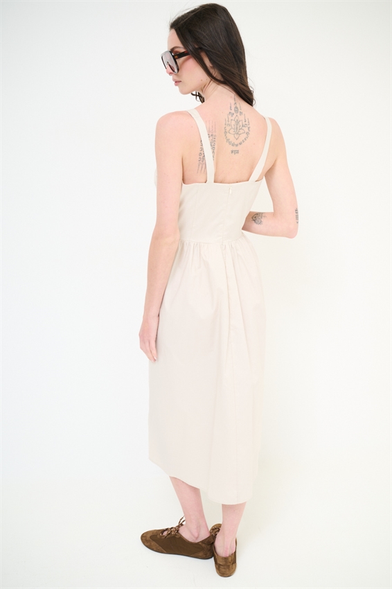 ABITO MIDI CON COPPA ARRICCIATA