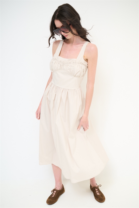 ABITO MIDI CON COPPA ARRICCIATA