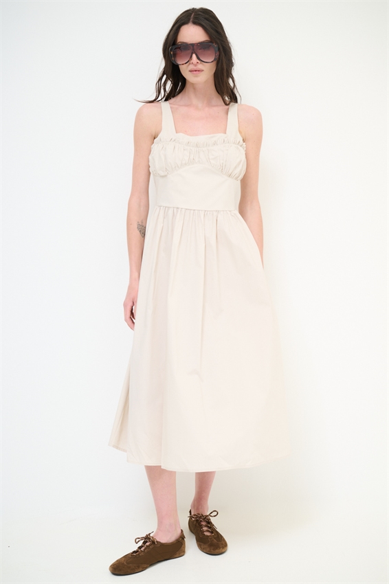 ABITO MIDI CON COPPA ARRICCIATA