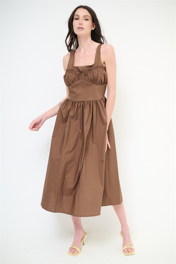 ABITO MIDI CON COPPA ARRICCIATA