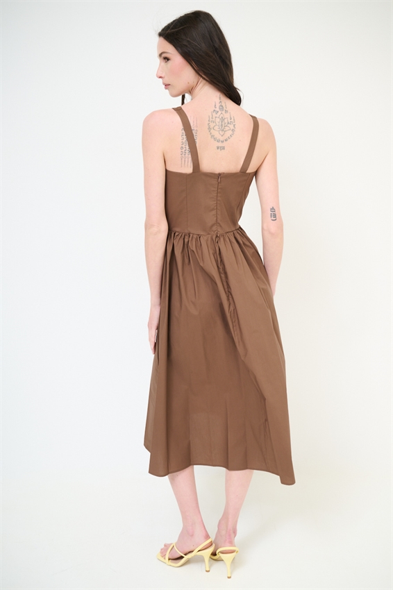 ABITO MIDI CON COPPA ARRICCIATA