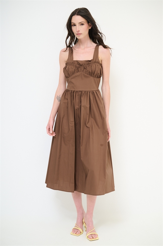 ABITO MIDI CON COPPA ARRICCIATA