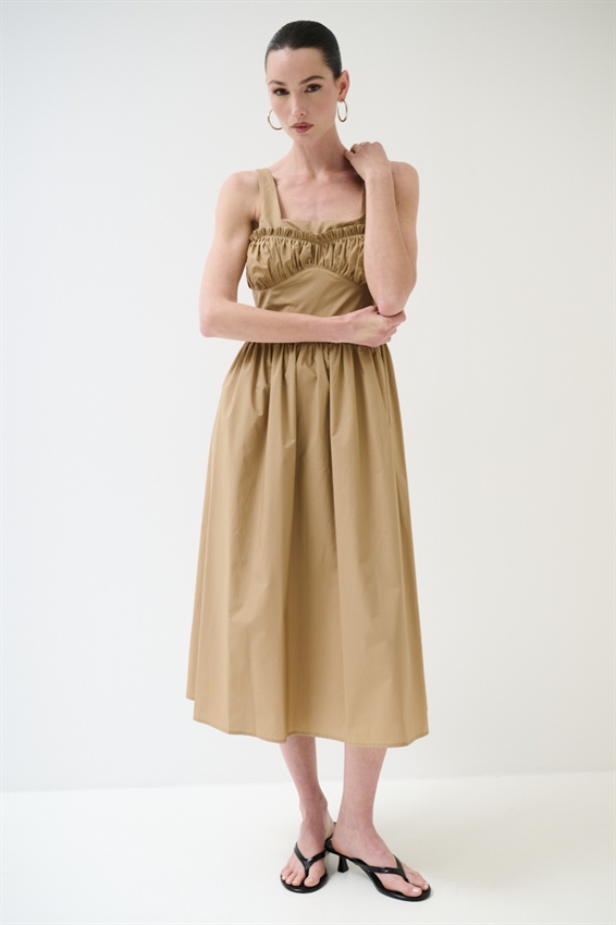 ABITO MIDI CON COPPA ARRICCIATA