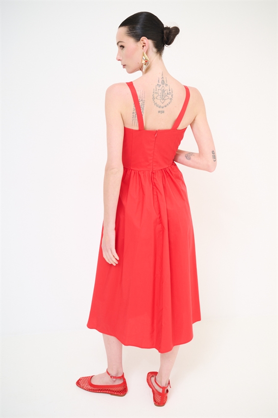 ABITO MIDI CON COPPA ARRICCIATA